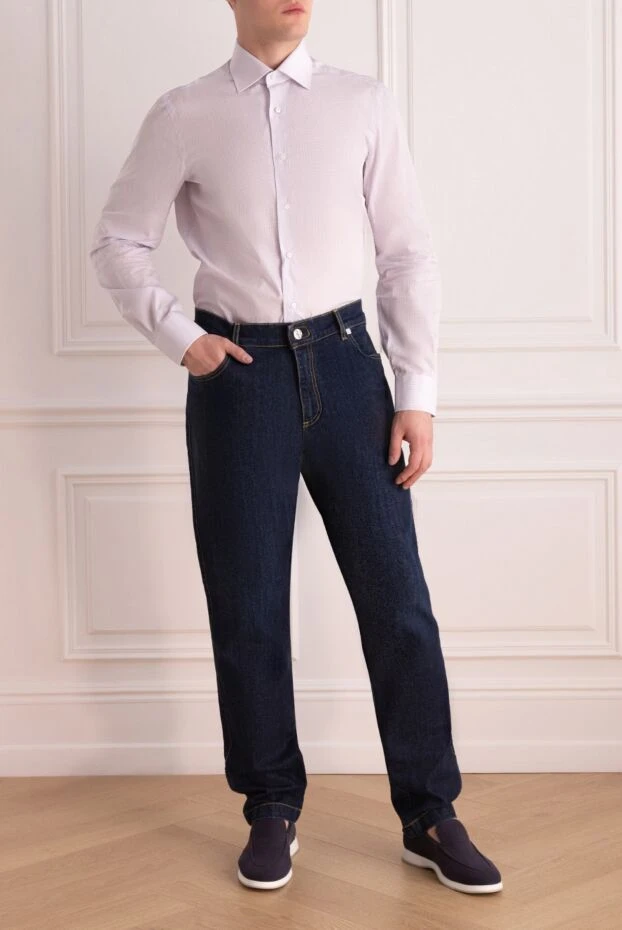 Billionaire man blue cotton jeans for men купить с ценами и фото 161684 - photo 2