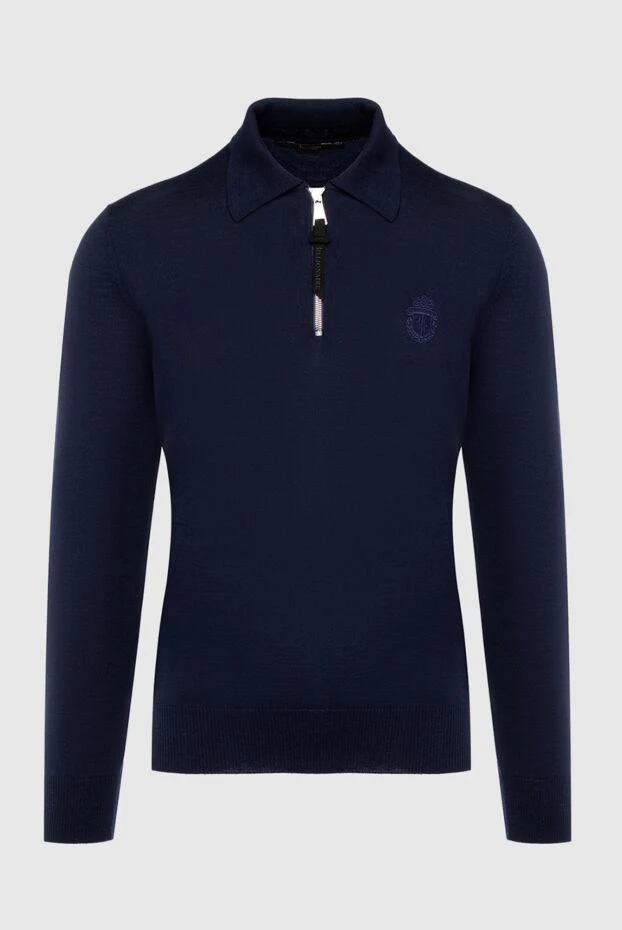 Billionaire man wool long sleeve polo blue for men купить с ценами и фото 161688 - photo 1