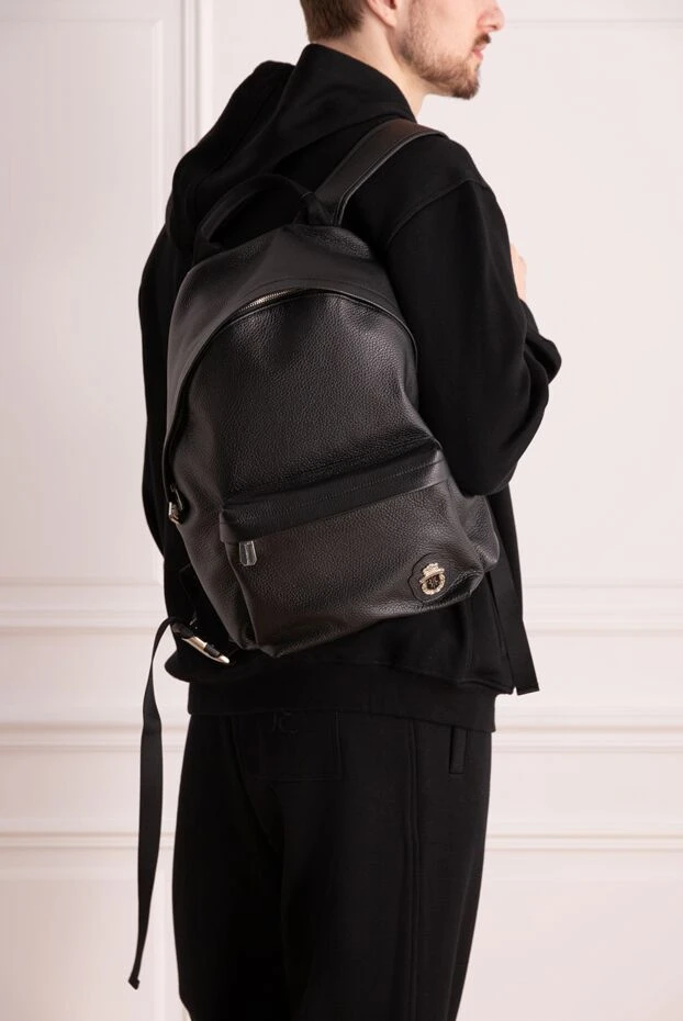 Billionaire man black leather backpack for men купить с ценами и фото 161692 - photo 2