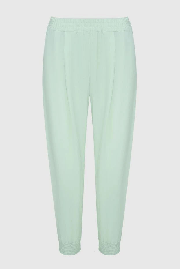 Erika Cavallini woman green polyester and wool trousers for women купить с ценами и фото 161711 - photo 1