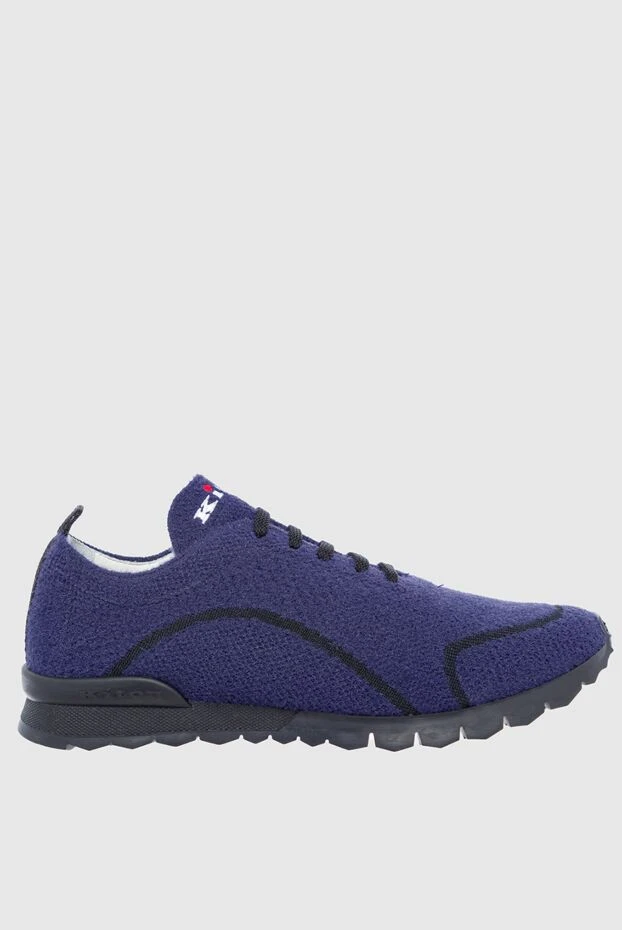 Kiton man blue textile sneakers for men купить с ценами и фото 161777 - photo 1