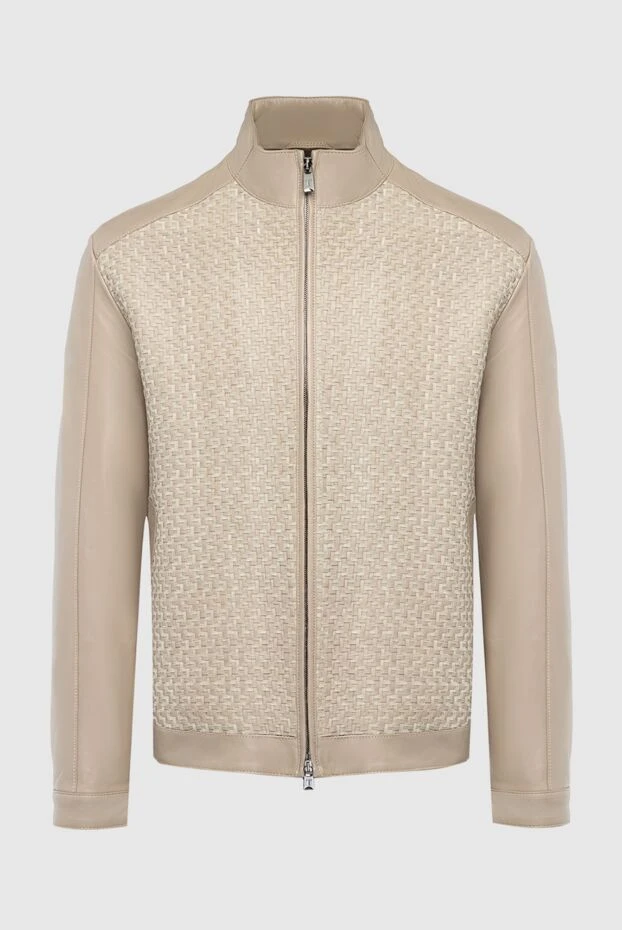 Torras beige leather jacket for men 161813 - photo 1