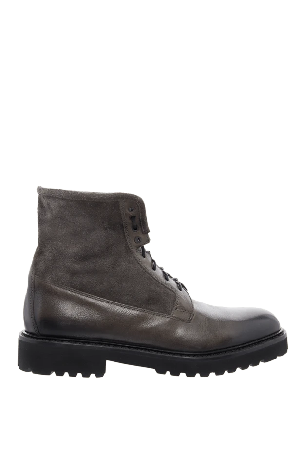 Doucal`s man gray leather men's boots купить с ценами и фото 161851 - photo 1