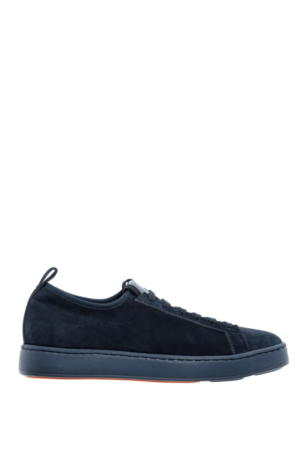 Santoni man blue nubuck sneakers for men купить с ценами и фото 161962 - photo 1