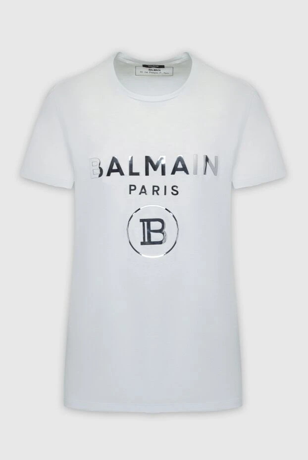 Balmain man white cotton t-shirt for men купить с ценами и фото 161983 - photo 1