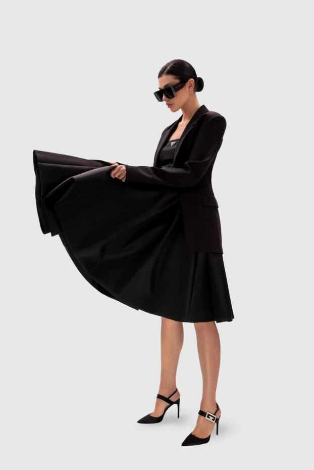 Linda Farrow очки для защиты от солнца черные женские с боковыми стразами 161987 - фото 2