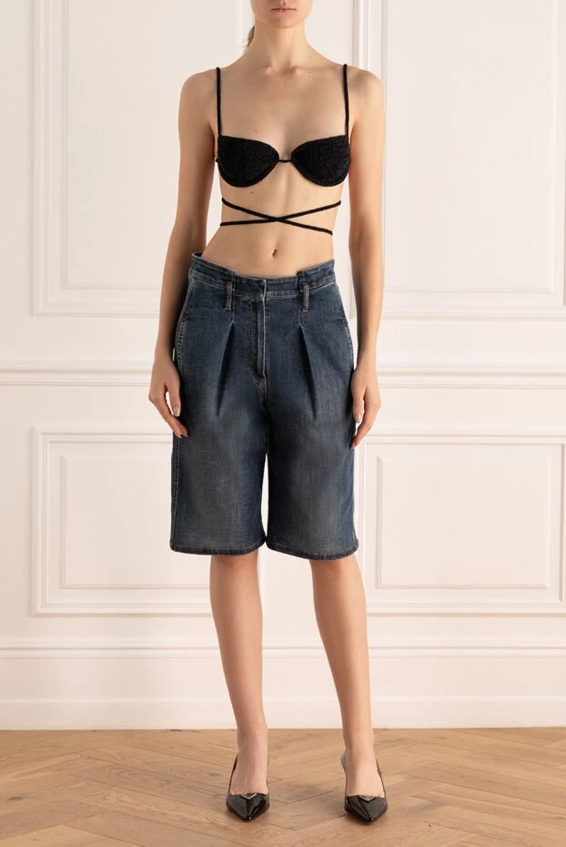 Brunello Cucinelli elegant denim shorts with pleats and a slight fade effect 161995 - photo 2
