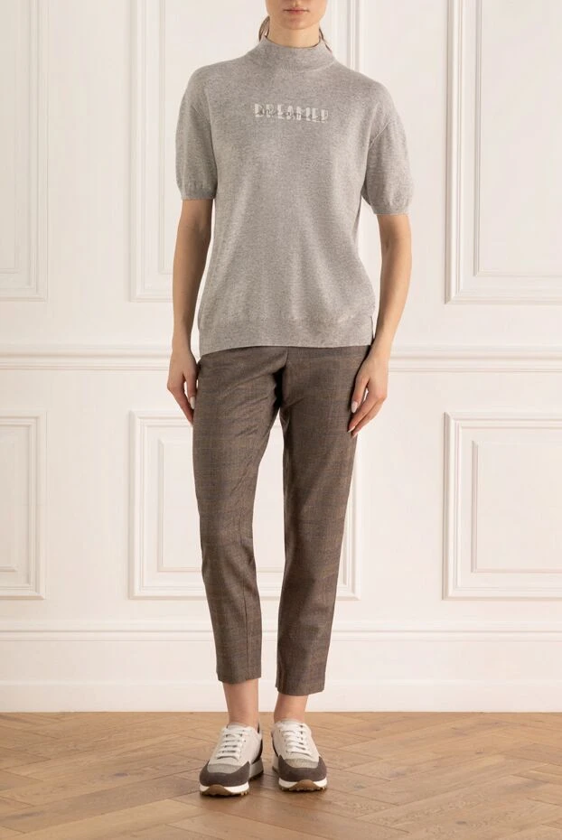 Brunello Cucinelli woman gray jumper for women купить с ценами и фото 161999 - photo 2