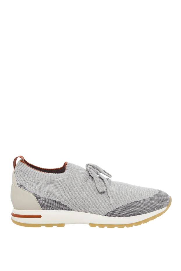 Loro Piana man gray textile sneakers for men купить с ценами и фото 162039 - photo 1