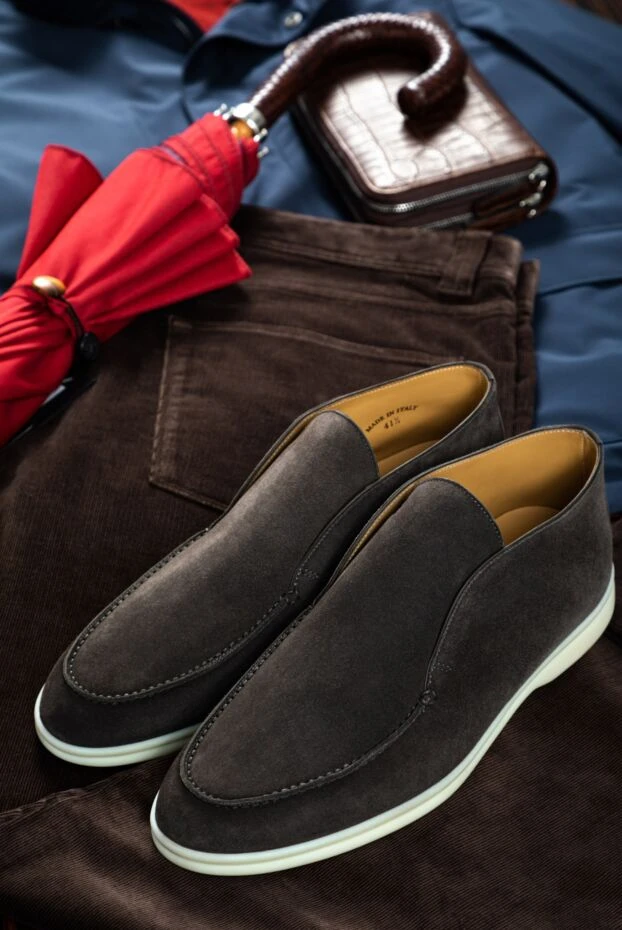 Loro Piana нағыз күдеріден жасалған биік қоңыр ерлерге арналған лоферлер

 162041 - фото 2