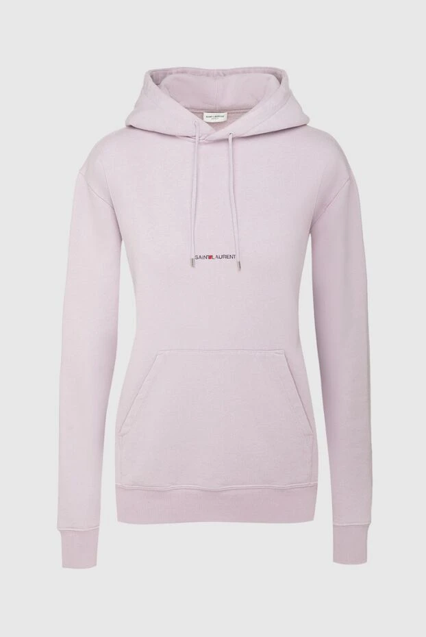 Saint Laurent woman cotton hoodie purple for women купить с ценами и фото 162148 - photo 1