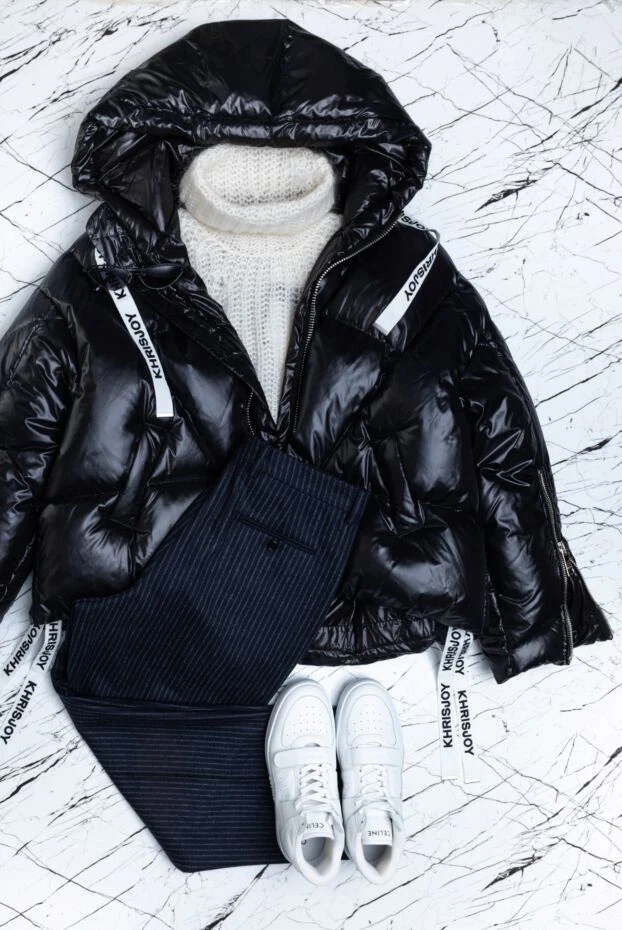 Celine жолақты қысқартылған әйелдер шалбары көк 162157 - фото 2