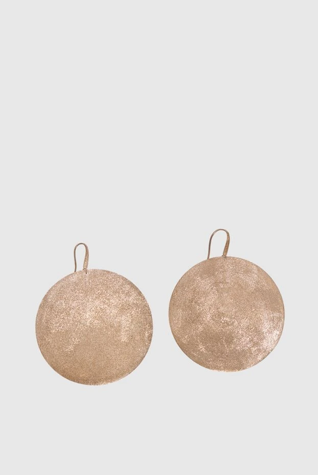 Brunello Cucinelli woman golden metal earrings for women купить с ценами и фото 162262 - photo 1