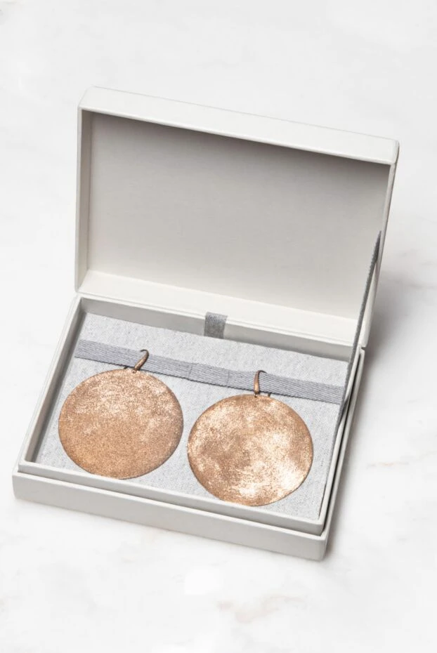 Brunello Cucinelli earrings made of golden metal for women 162262 - photo 2