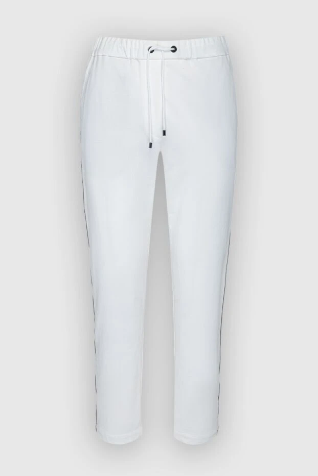 Брюки из хлопка белые женские - фото 1