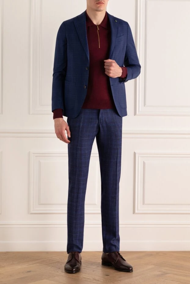 Sartoria Latorre man blue wool jacket for men купить с ценами и фото 162276 - photo 2