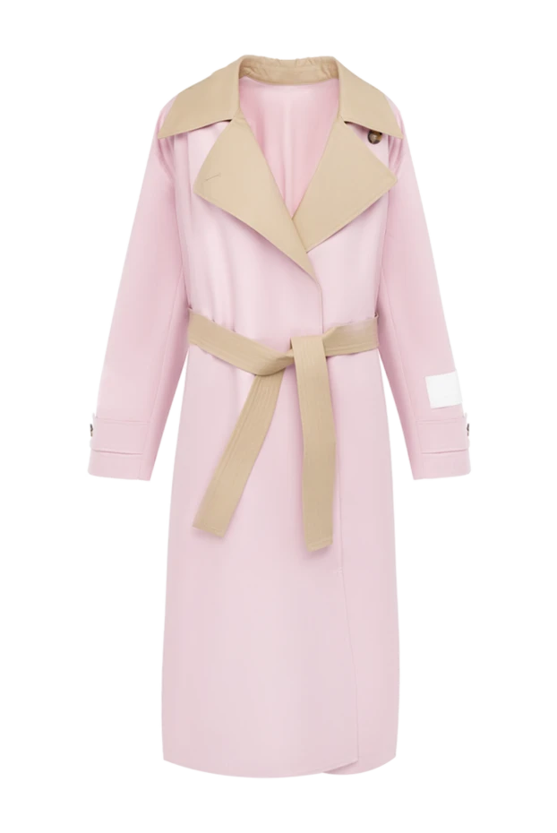 Плащ из хлопка розовый женский - фото 1