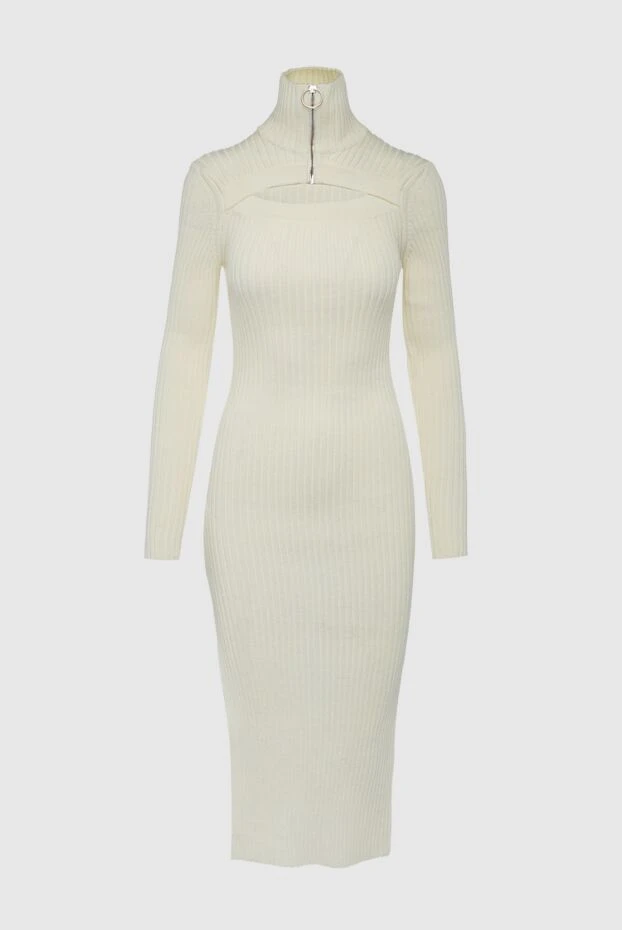 MSGM woman white wool and acrylic dress for women купить с ценами и фото 162292 - photo 1