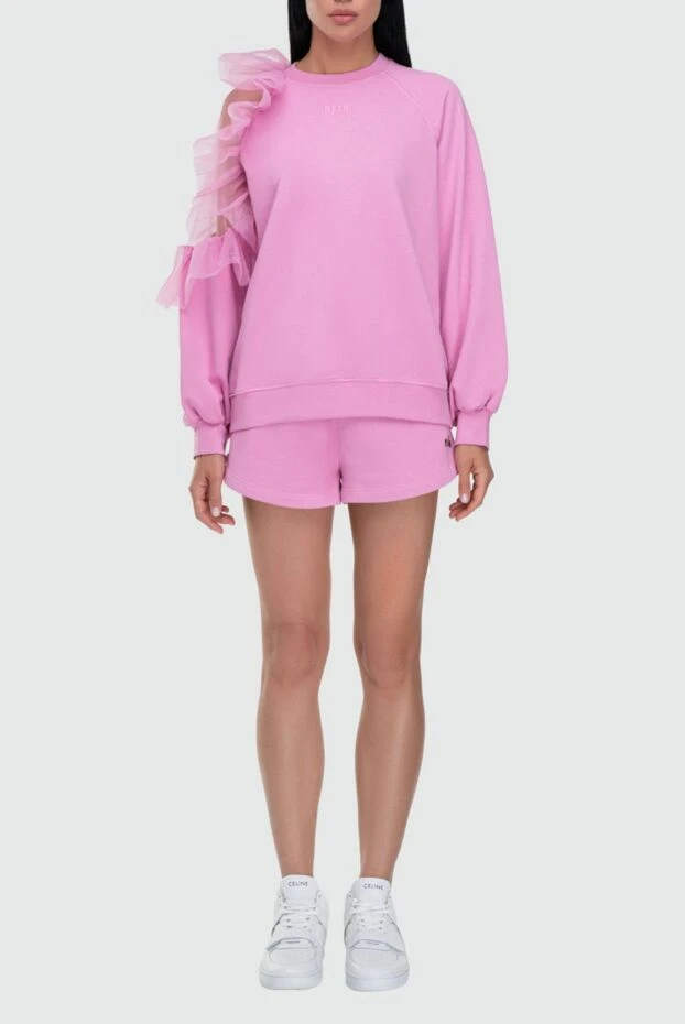 MSGM woman pink women's suit with cotton shorts купить с ценами и фото 162298 - photo 2