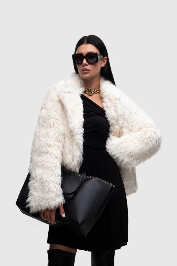 The Attico шуба из ацетата белая женская 162374 - фото 2