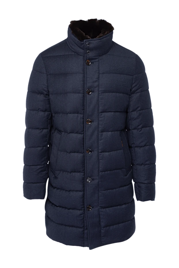 Moorer man down jacket men's wool and cashmere blue купить с ценами и фото 162385 - photo 1