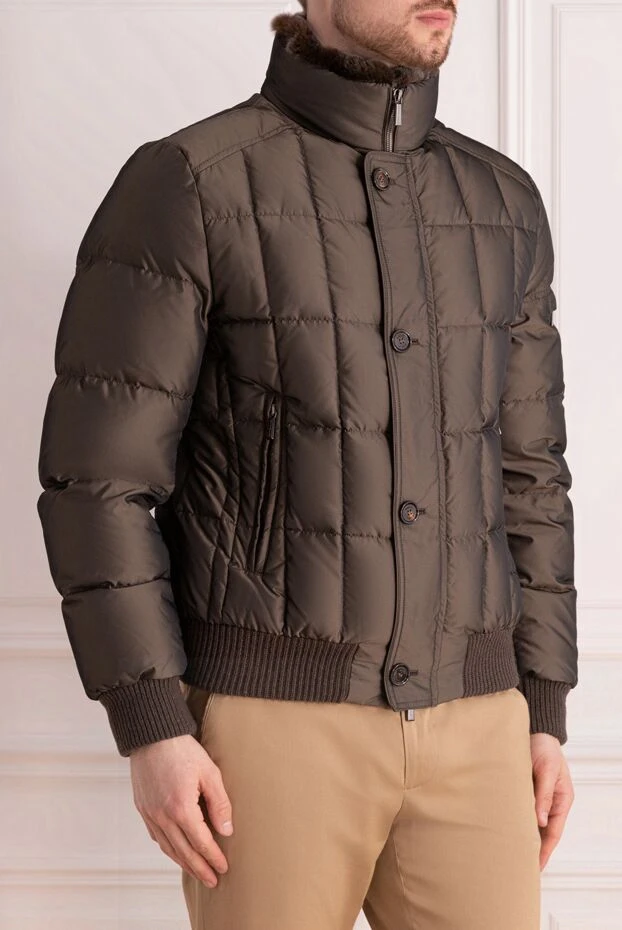 Moorer man down jacket men's wool and cashmere blue 169779 - photo 3