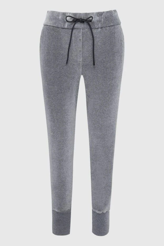 Cappellini woman women's gray cotton and polyamide trousers купить с ценами и фото 162453 - photo 1