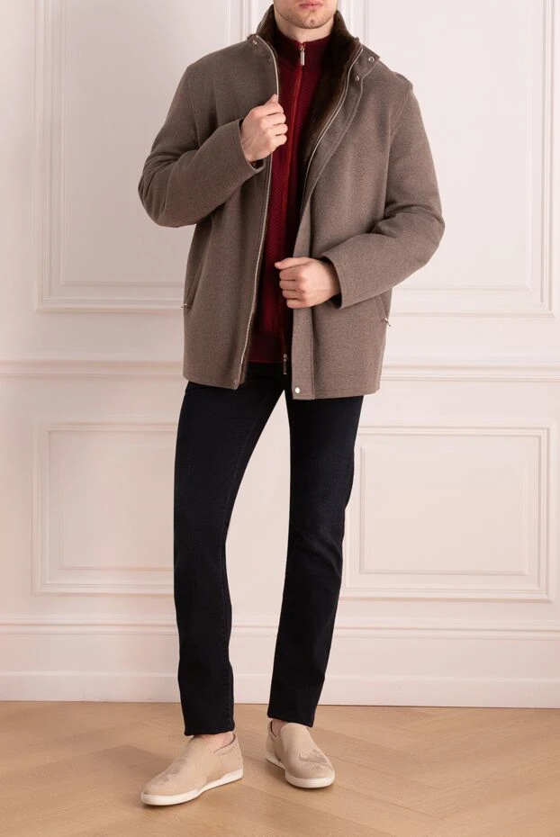 Seraphin long cashmere jacket with a soft fur layer inside 162470 - photo 3