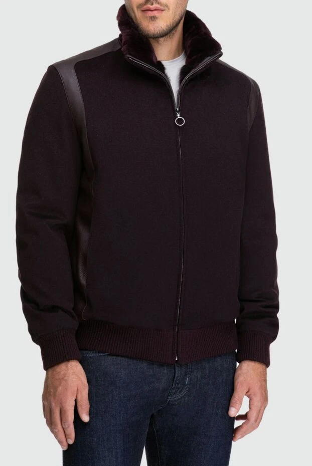 Seraphin cashmere purple jacket with fur lining and leather inserts
men's 162492 - photo 3