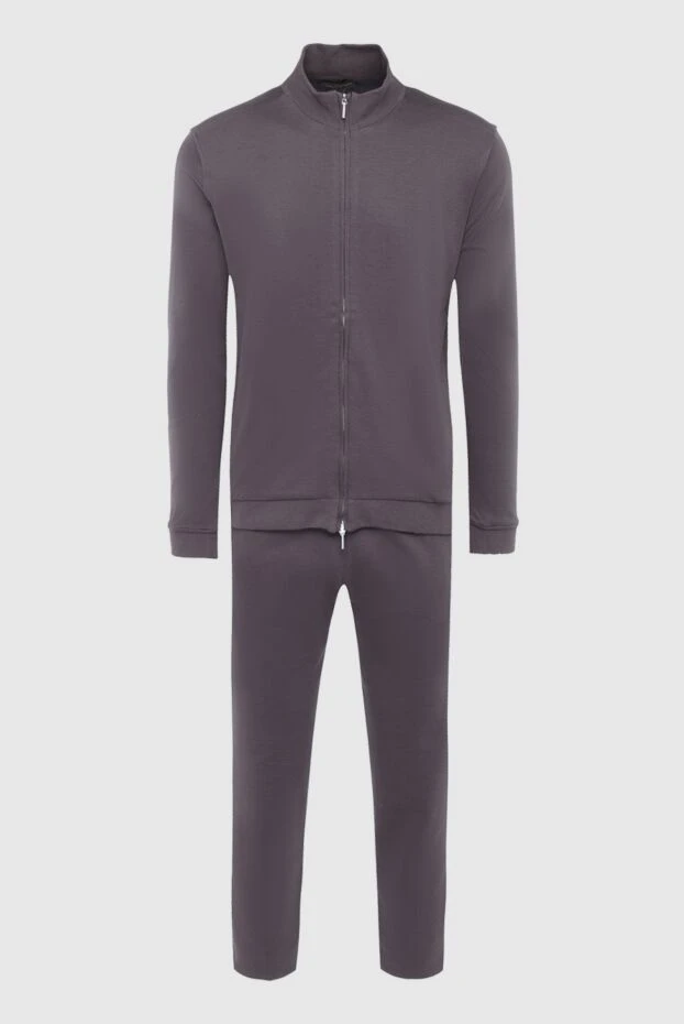 Cesare di Napoli man gray men's cotton sports suit купить с ценами и фото 162513 - photo 1