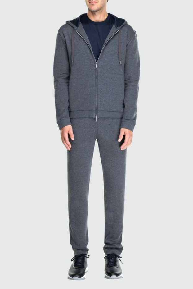 Cesare di Napoli man gray men's cotton sports suit купить с ценами и фото 162514 - photo 2