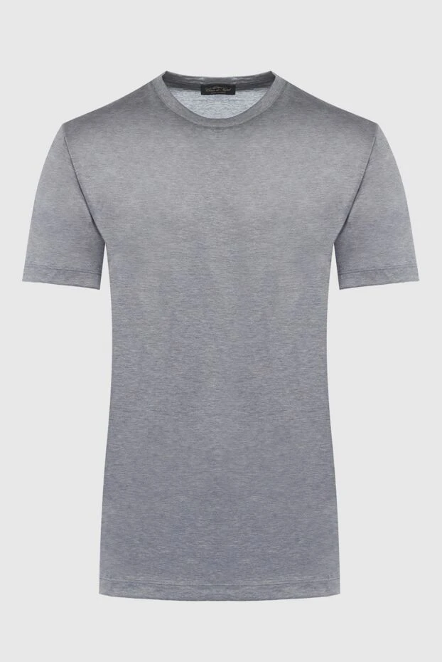 Cesare di Napoli man gray cotton t-shirt for men купить с ценами и фото 162532 - photo 1