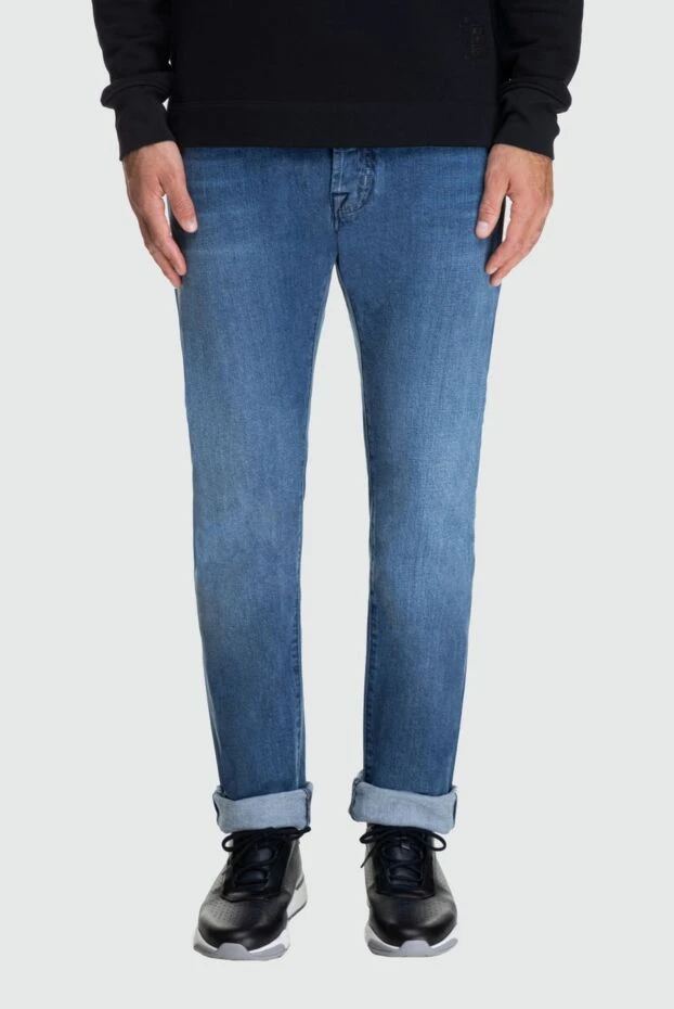 Jacob Cohen man blue cotton jeans for men купить с ценами и фото 162545 - photo 2