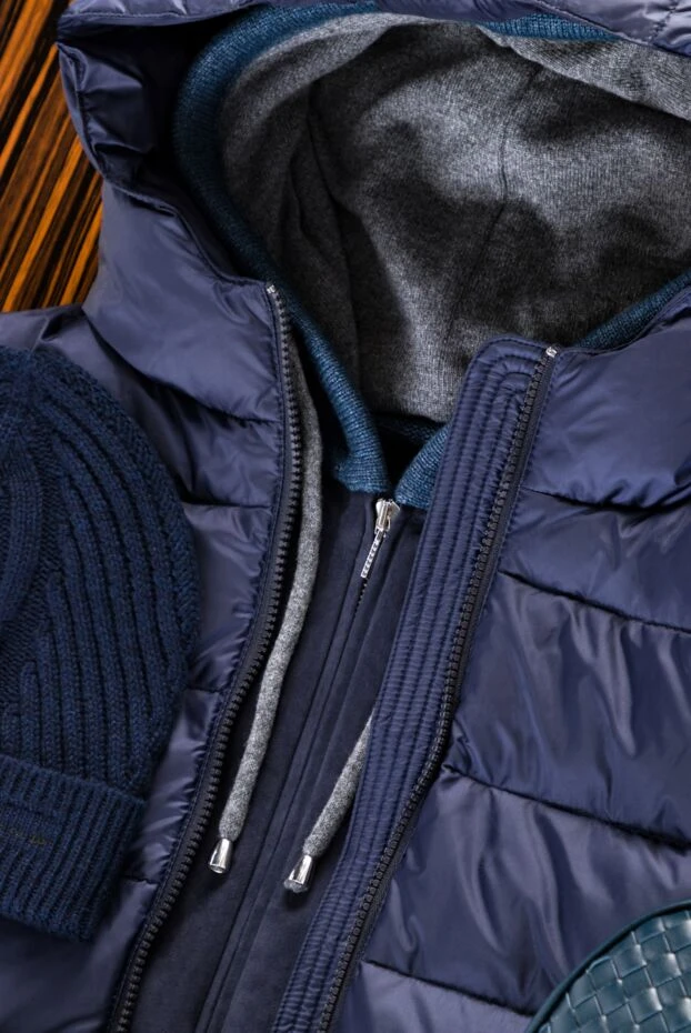 Tombolini жилет пуховый тёмно-синий с объёмной простёжкой и широкими карманами
 162550 - фото 2