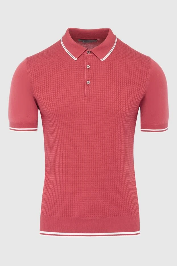 Corneliani man cotton polo red for men купить с ценами и фото 162582 - photo 1