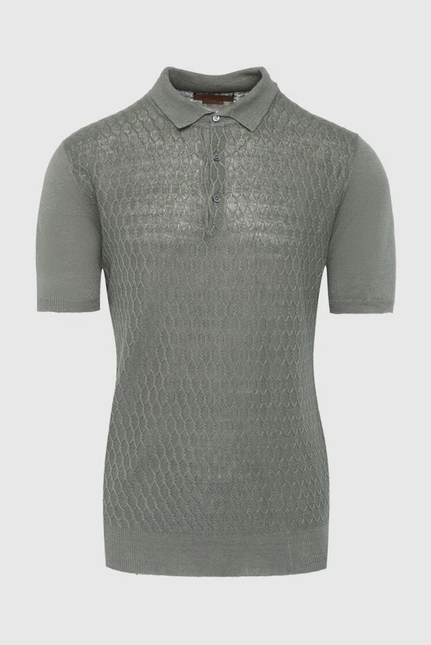 Corneliani man cotton polo green for men купить с ценами и фото 162584 - photo 1