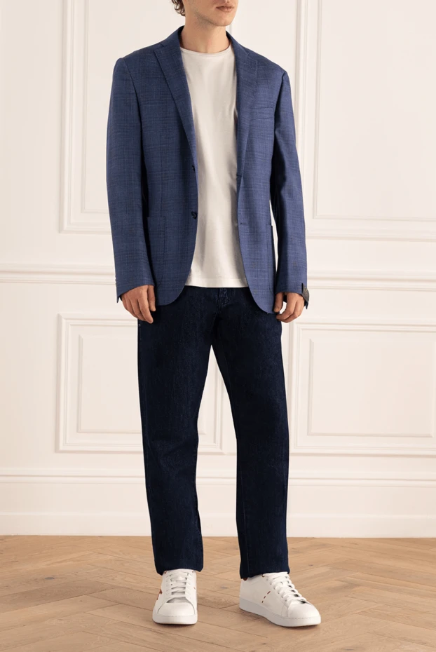 Corneliani man jacket blue for men купить с ценами и фото 162590 - photo 2