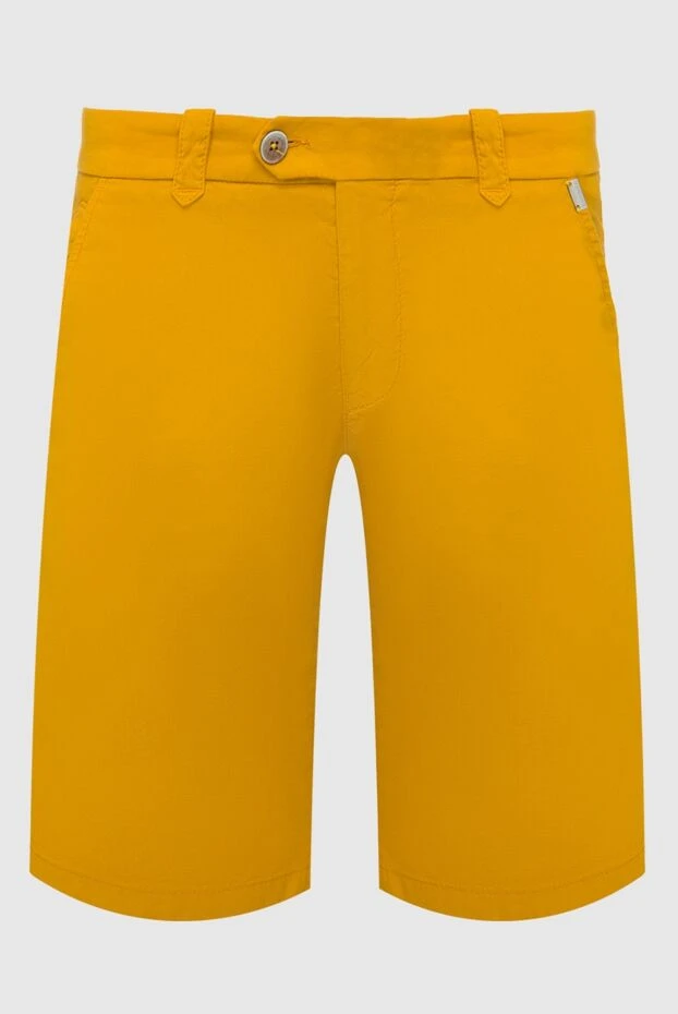 Corneliani man cotton and linen shorts yellow for men купить с ценами и фото 162596 - photo 1