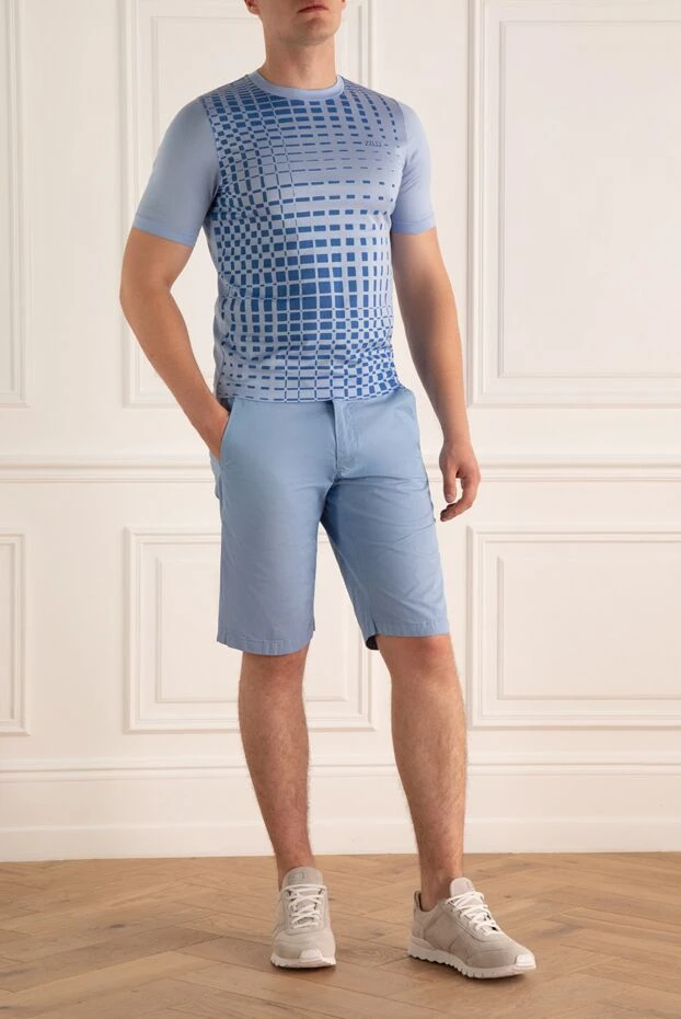 Corneliani man men's wool blue shorts купить с ценами и фото 162598 - photo 2