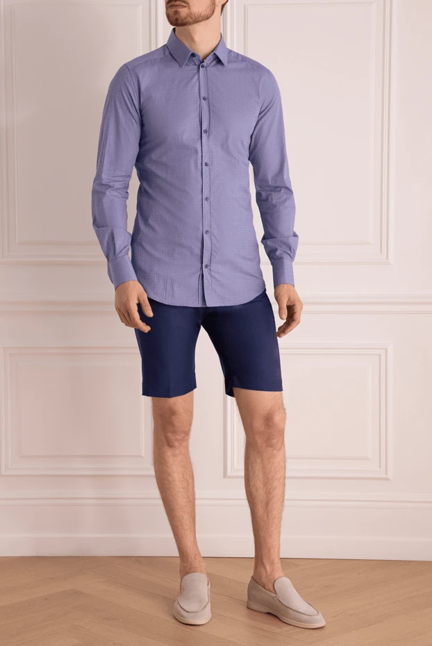 Corneliani man wool and blue shorts for men купить с ценами и фото 162599 - photo 2