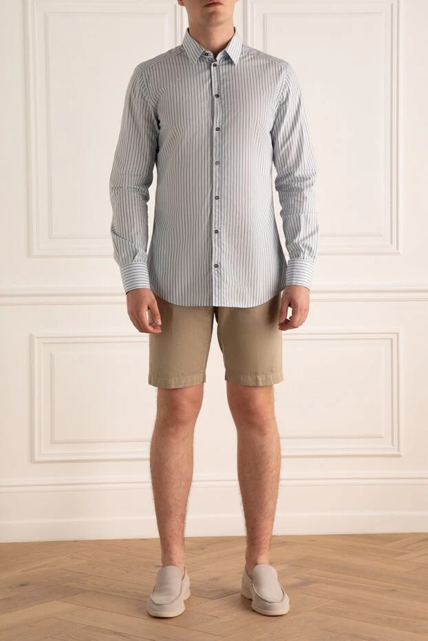 Corneliani man beige cotton and elastane shorts for men купить с ценами и фото 162601 - photo 2