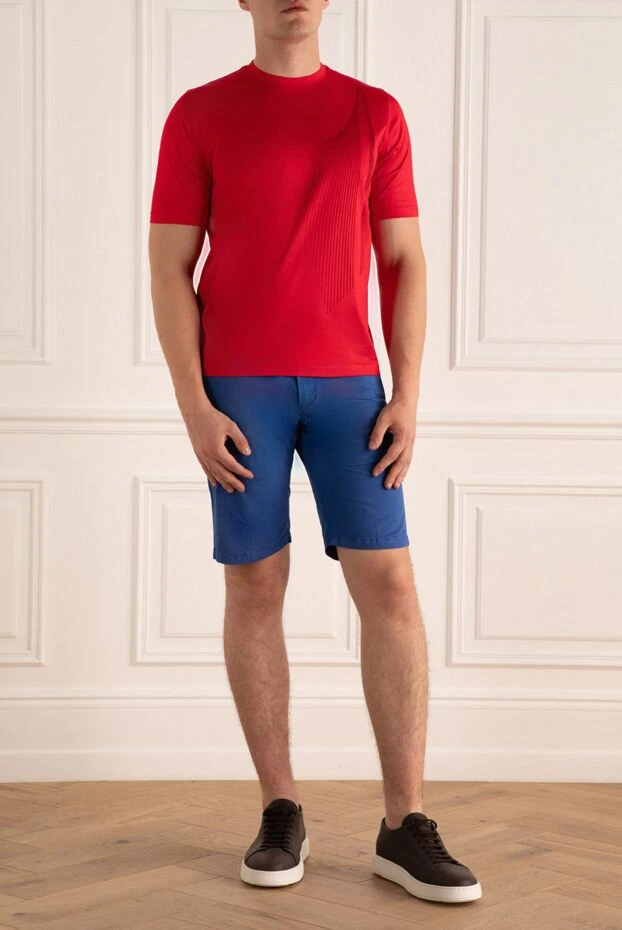 Corneliani man cotton and elastane shorts blue for men купить с ценами и фото 162603 - photo 2