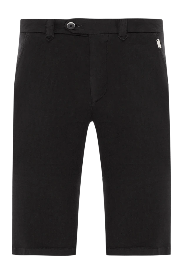 Мужские шорты из льна и хлопка тёмно-синие с поясом под ремень
- фото 1