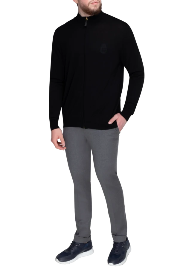 Billionaire man men's black wool cardigan купить с ценами и фото 162615 - photo 2