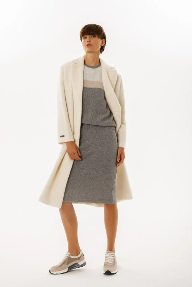 Heresis пальто из альпака и шерсти белое женское 162629 - фото 2