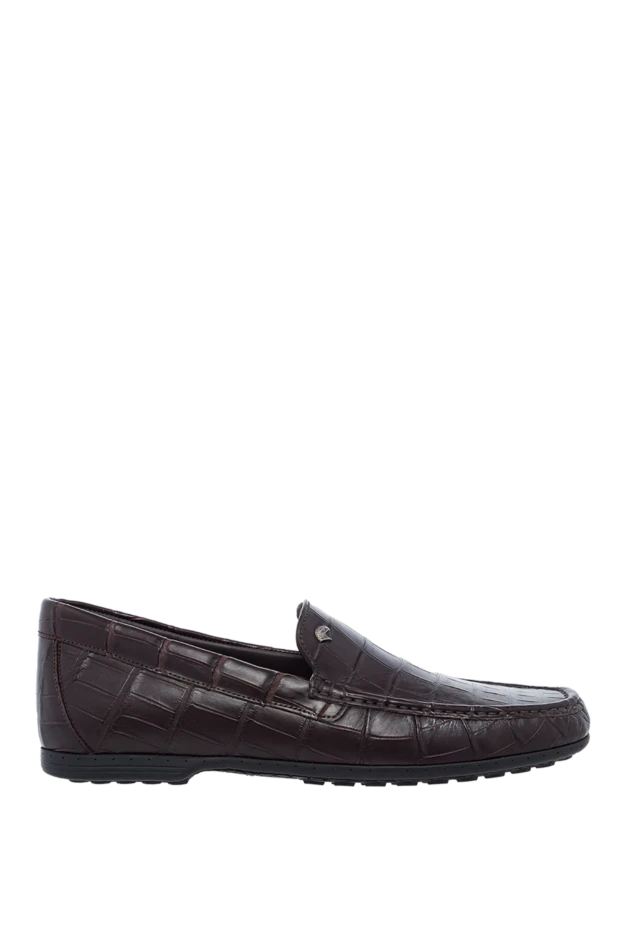 Crocodile leather moccasins brown for men - photo 1