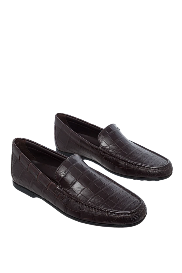 Stefano Ricci ерлерге арналған қоңыр қолтырауын былғары мокасиндері 162633 - фото 3