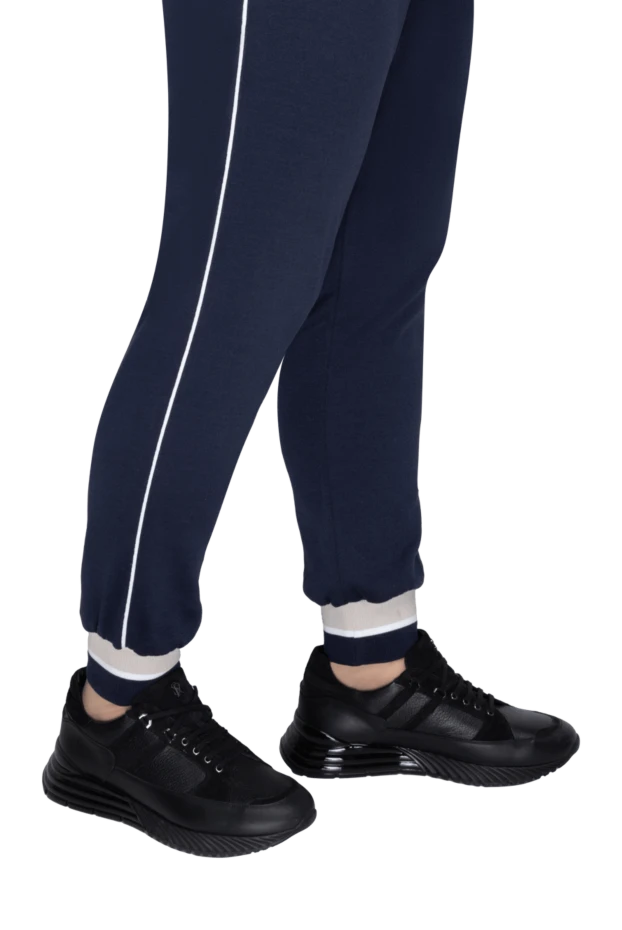 Stefano Ricci кроссовки из кожи черные мужские 162635 - фото 2