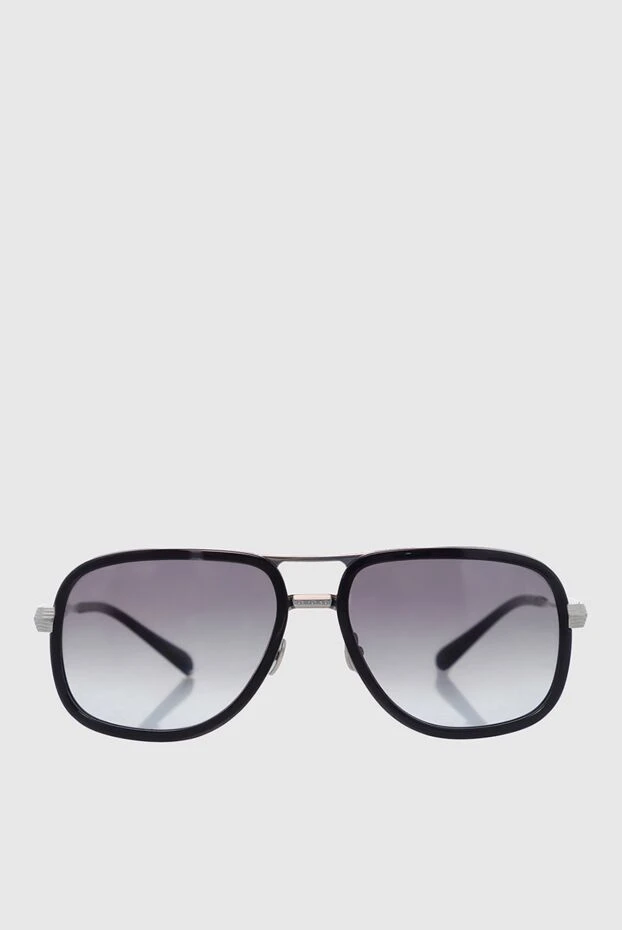 Очки для защиты от солнца из металла и пластика черные мужские - фото 1