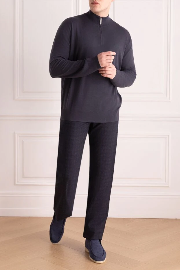 Stefano Ricci тройер жүнінен жасалған сұр ерлер 162654 - фото 2